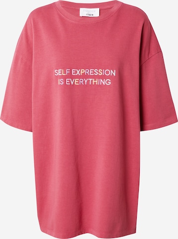 florence by mills exclusive for ABOUT YOU T-Shirt 'Contentment' in Pink: predná strana