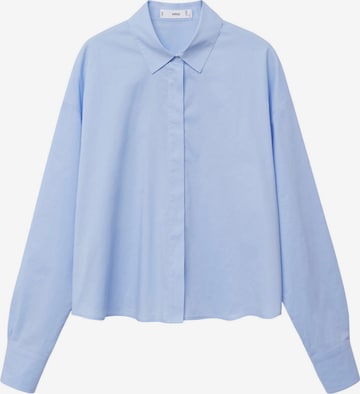 MANGO Blouse in Blauw: voorkant