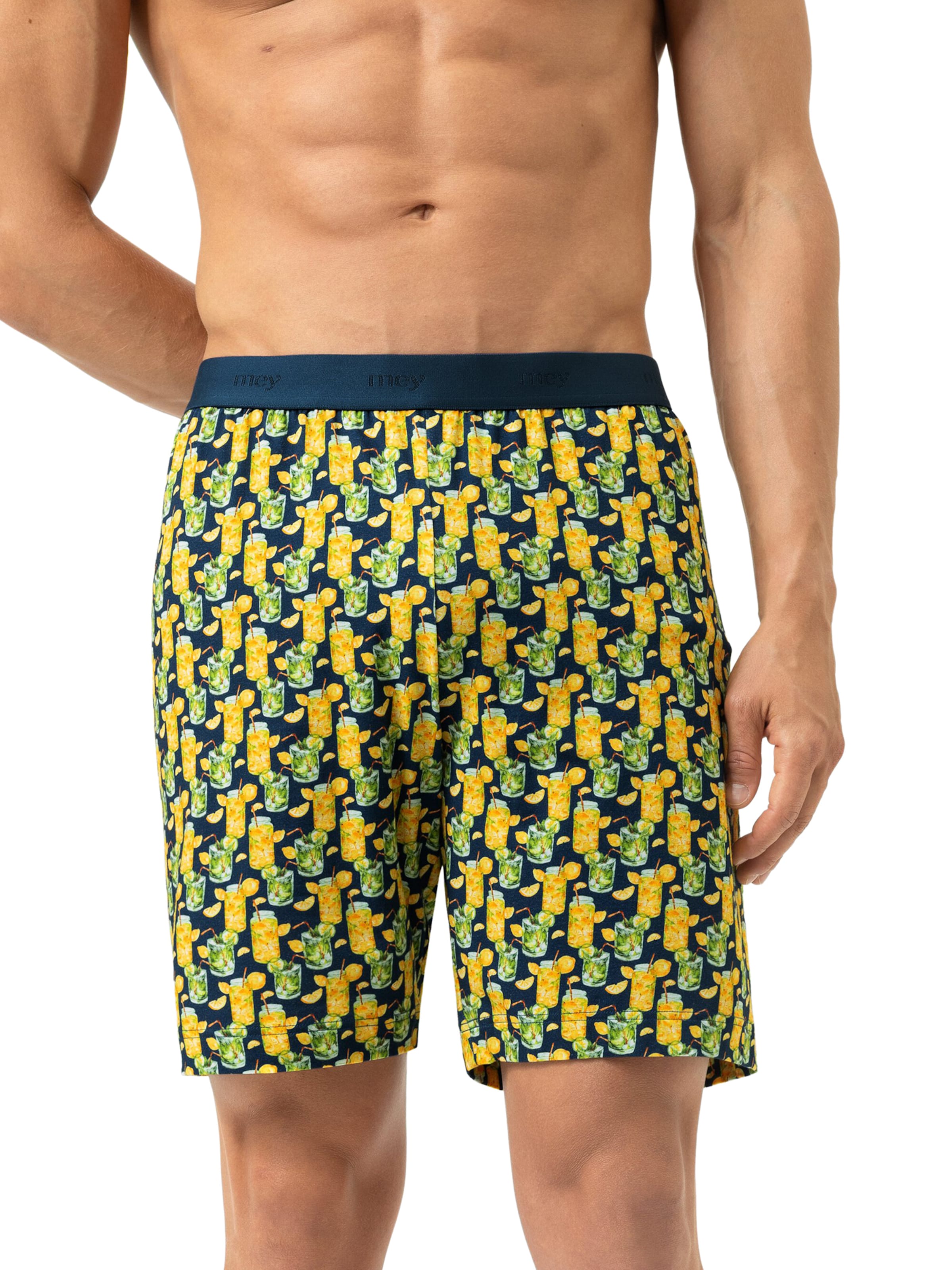 Pyjama court 'Refresh Bar' Mey en bleu : devant