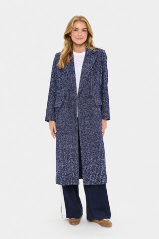 SAINT TROPEZ Between-seasons coat 'Lenette' in Blue: front