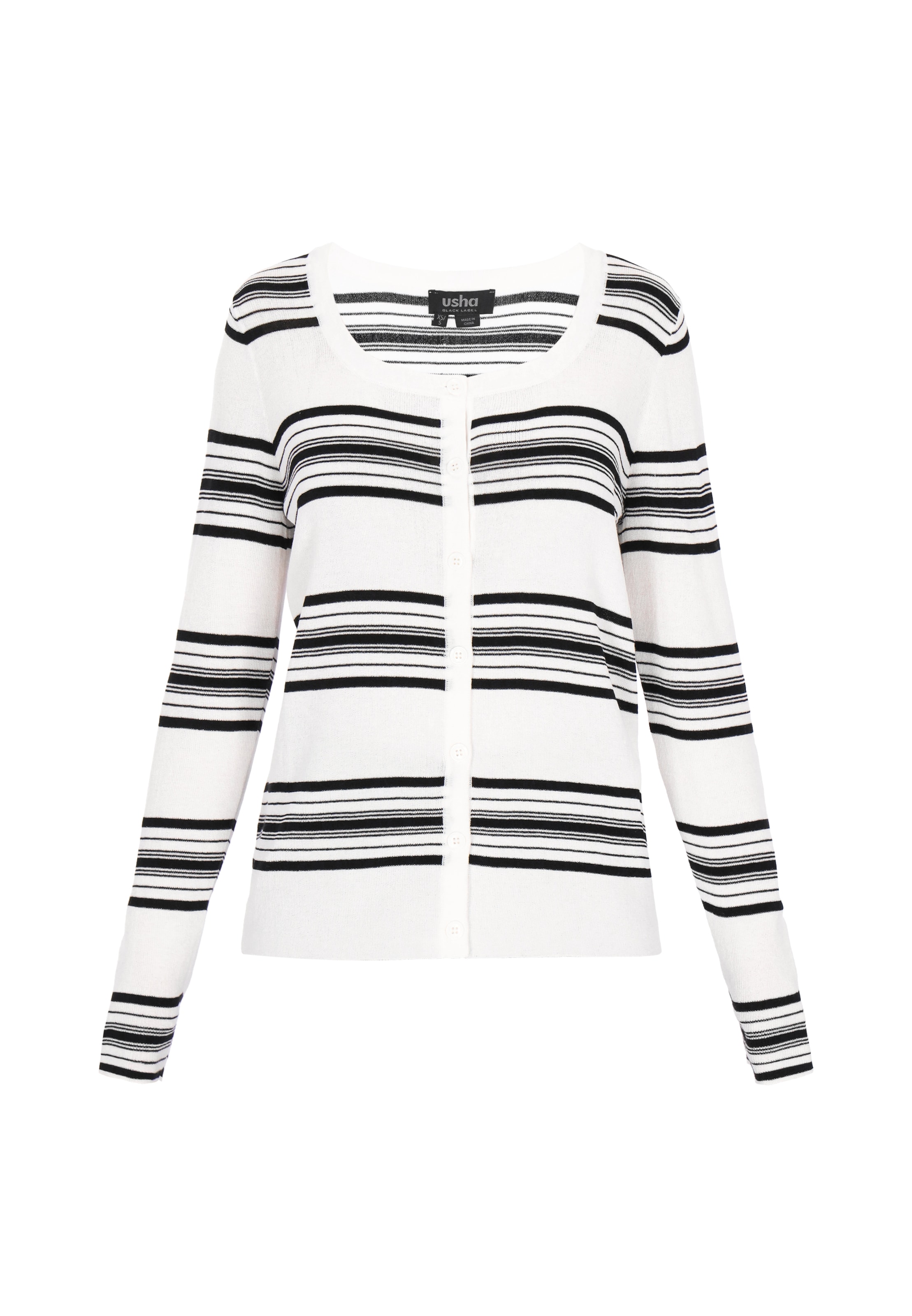 usha BLACK LABEL - Cárdigan 'Classic' en blanco: frente