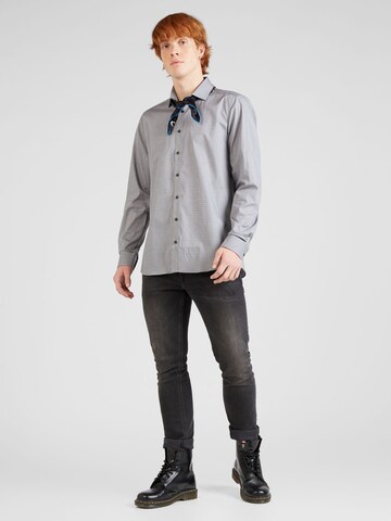 OLYMP Regular fit Button Up Shirt in Grey