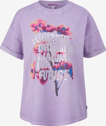 T-shirt QS en violet : devant