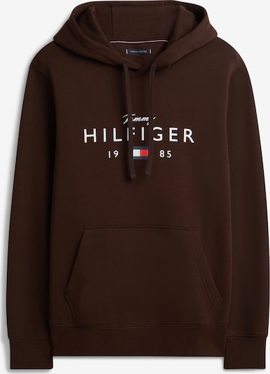 Megztinis be užsegimo 'BRAND LOVE' iš TOMMY HILFIGER, spalva – tamsiai mėlyna / tamsiai ruda / raudona / balta, Prekių apžvalga