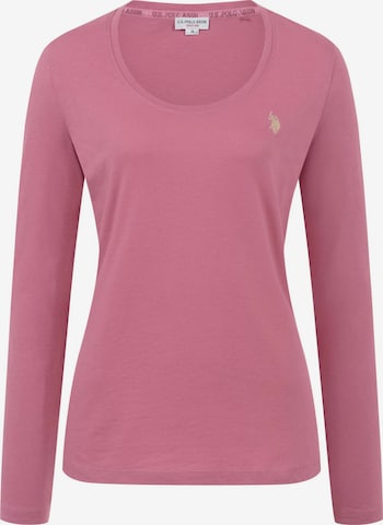 T-shirt U.S. POLO ASSN. en rose : devant