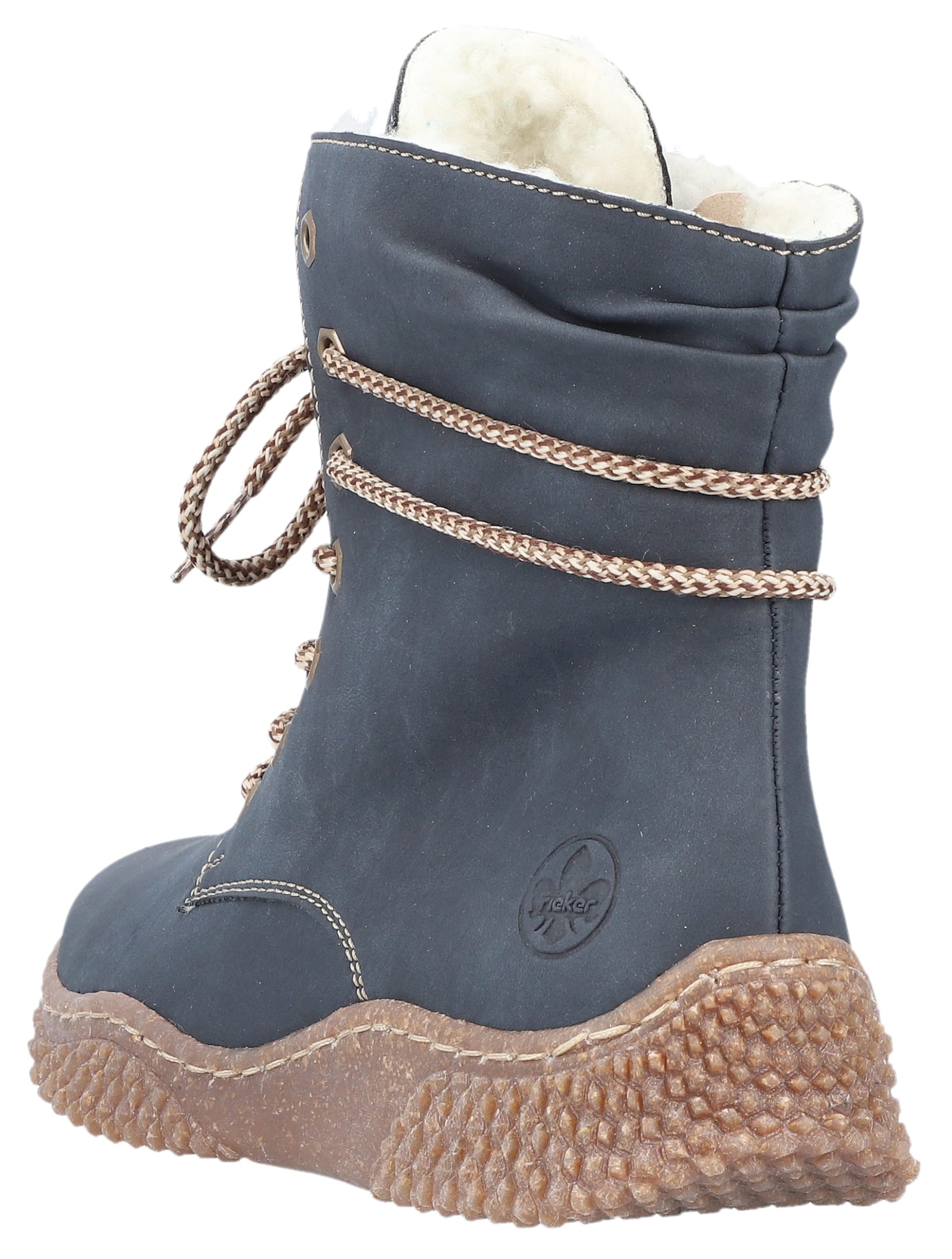 Rieker Schnürstiefelette in Blau