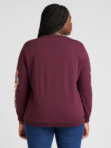 ONLY Carmakoma Sweatshirt 'CARSonny' in Rot