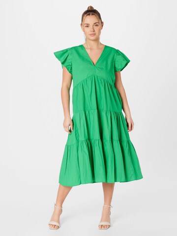 Vero Moda Curve Šaty 'Jarlotte' - Zelená: predná strana