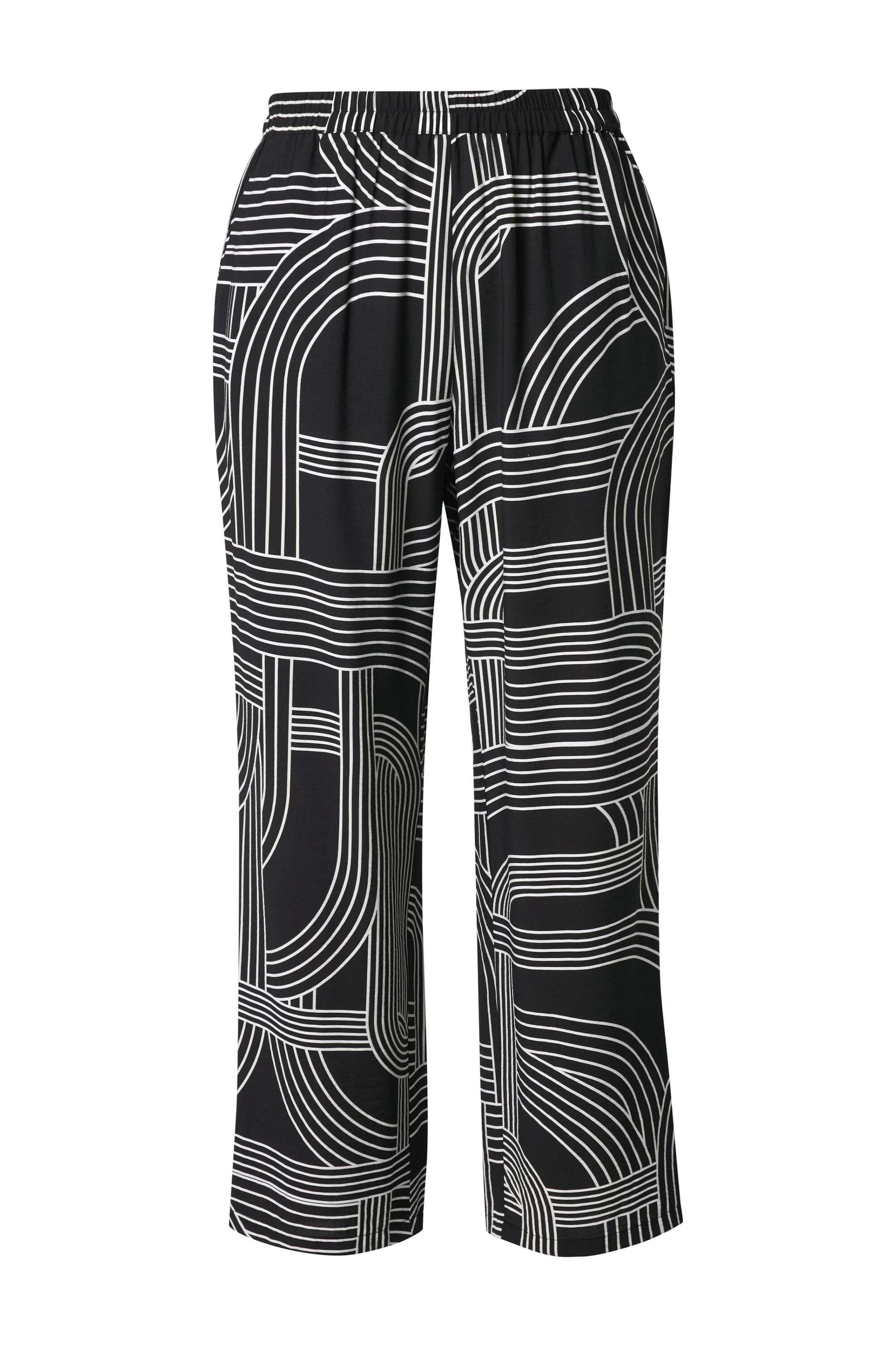Ulla Popken Regular Trousers in Black: front