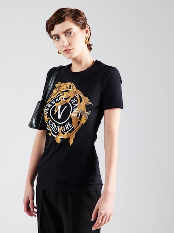 Versace Jeans Couture Тениска в черно: отпред