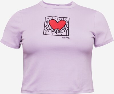 Cotton On Curve Majica u lavanda / crvena / crna, Pregled proizvoda
