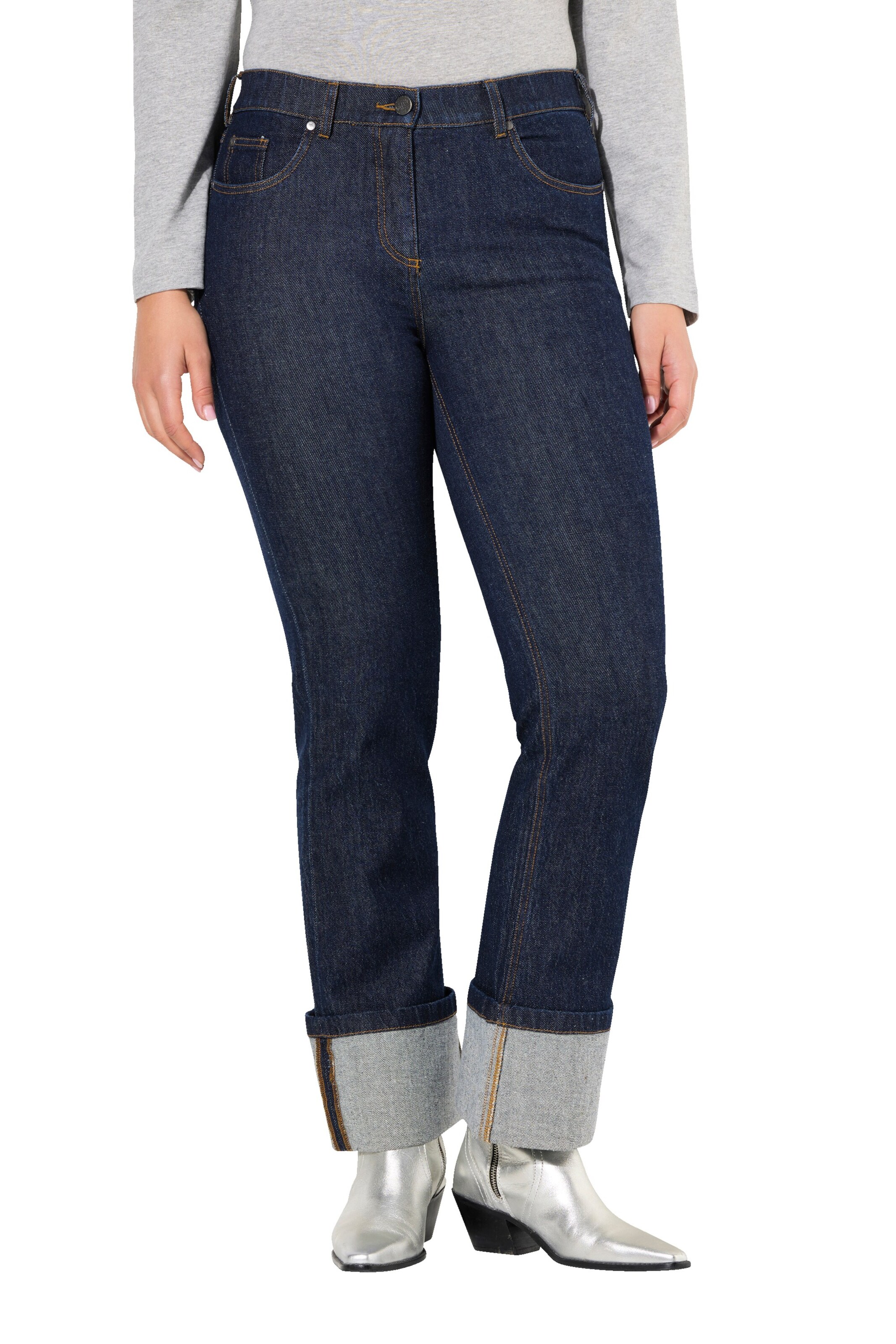 Ulla Popken Regular Jeans in Blau: Vorderseite