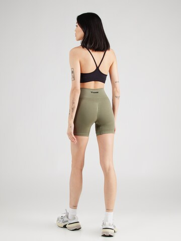 Skinny Pantalon de sport Hummel en vert