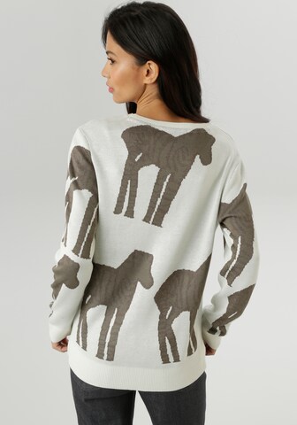 Aniston SELECTED Pullover in Grau