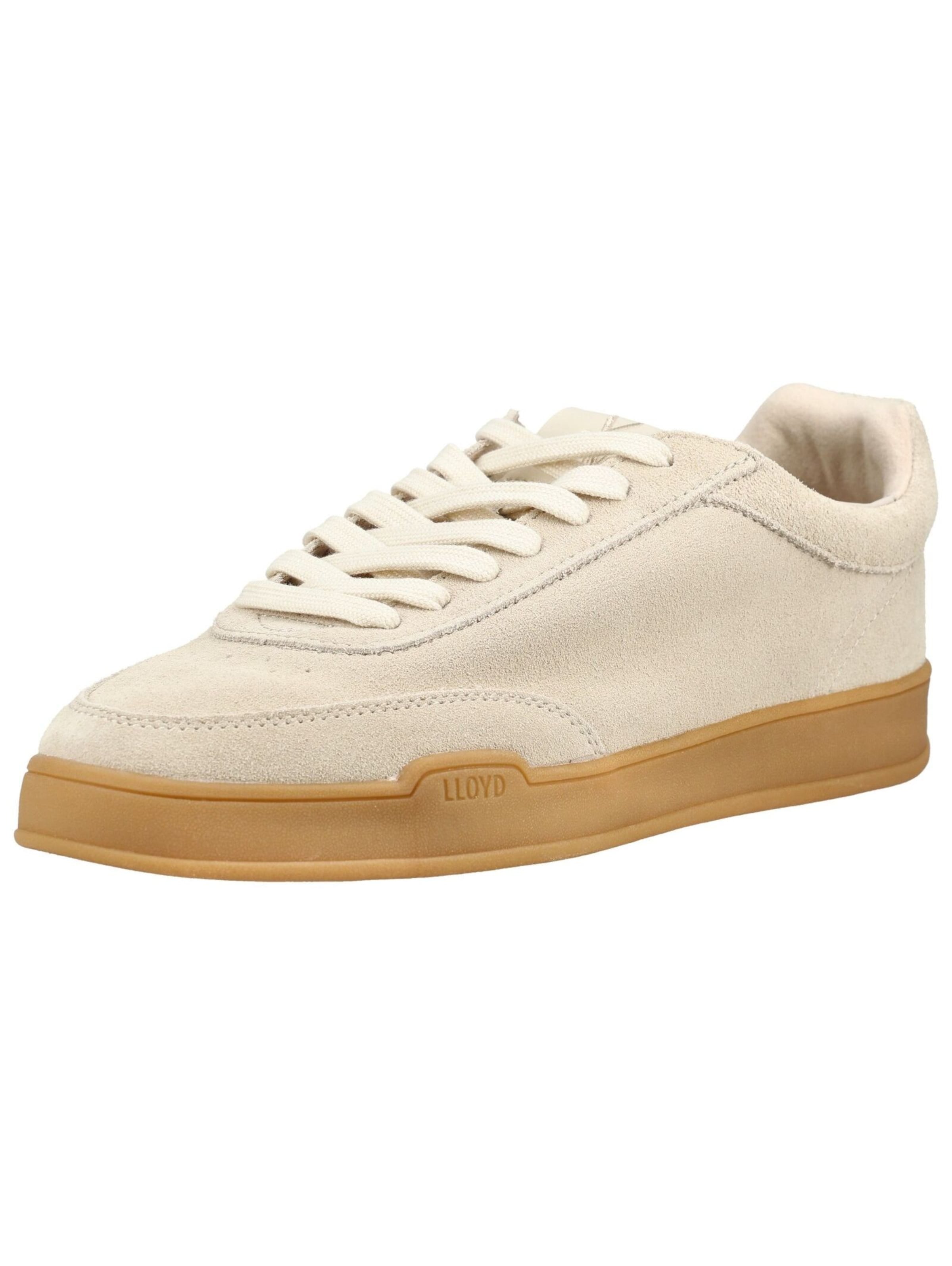 Baskets basses LLOYD SELECTED en beige : devant