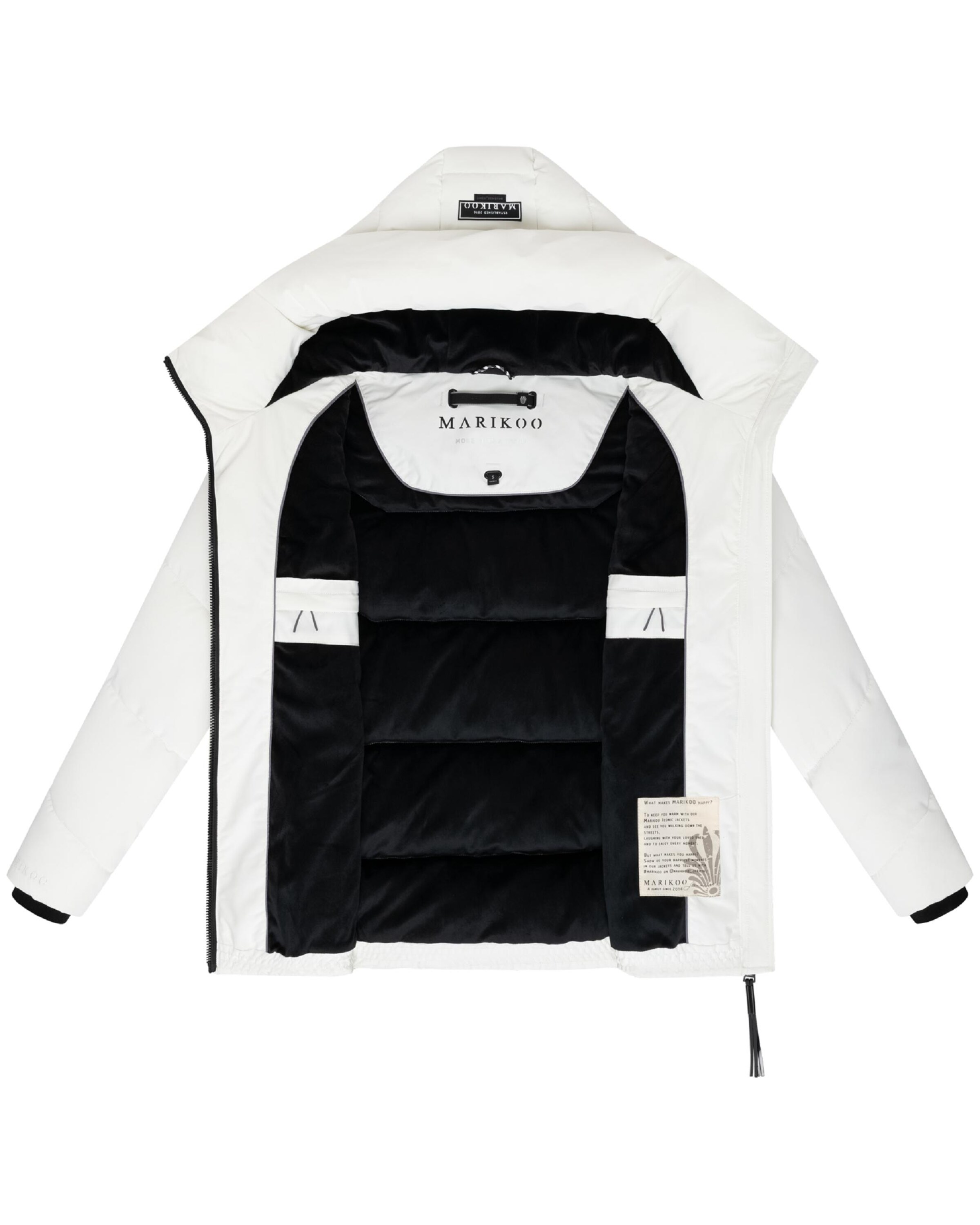 MARIKOO Vinterjacka 'Kuscheltatze XVI' i vit