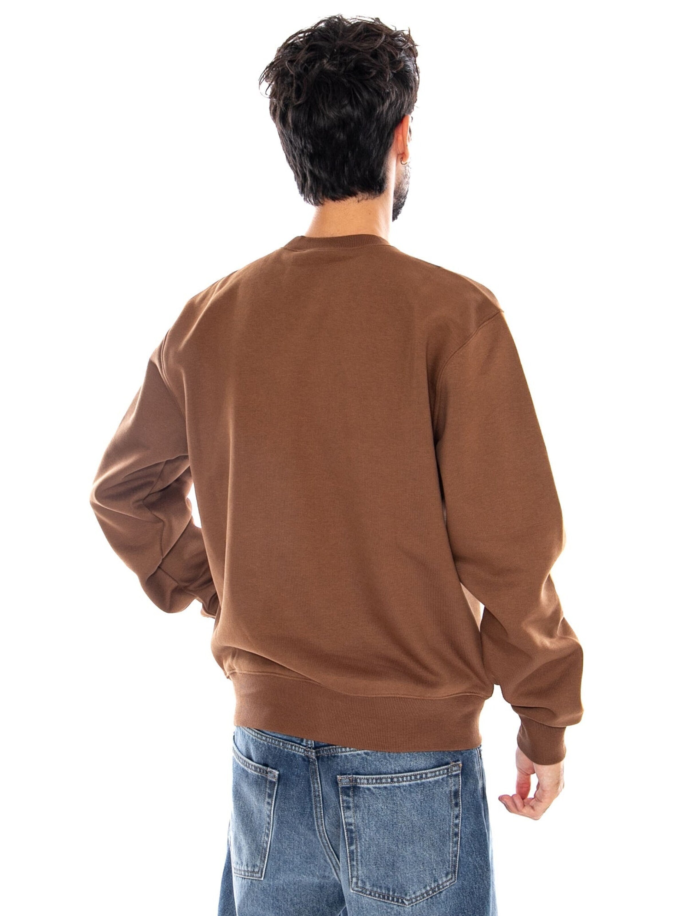Carhartt WIP Sweatshirt 'H BROWN / BLACK' in Bruin
