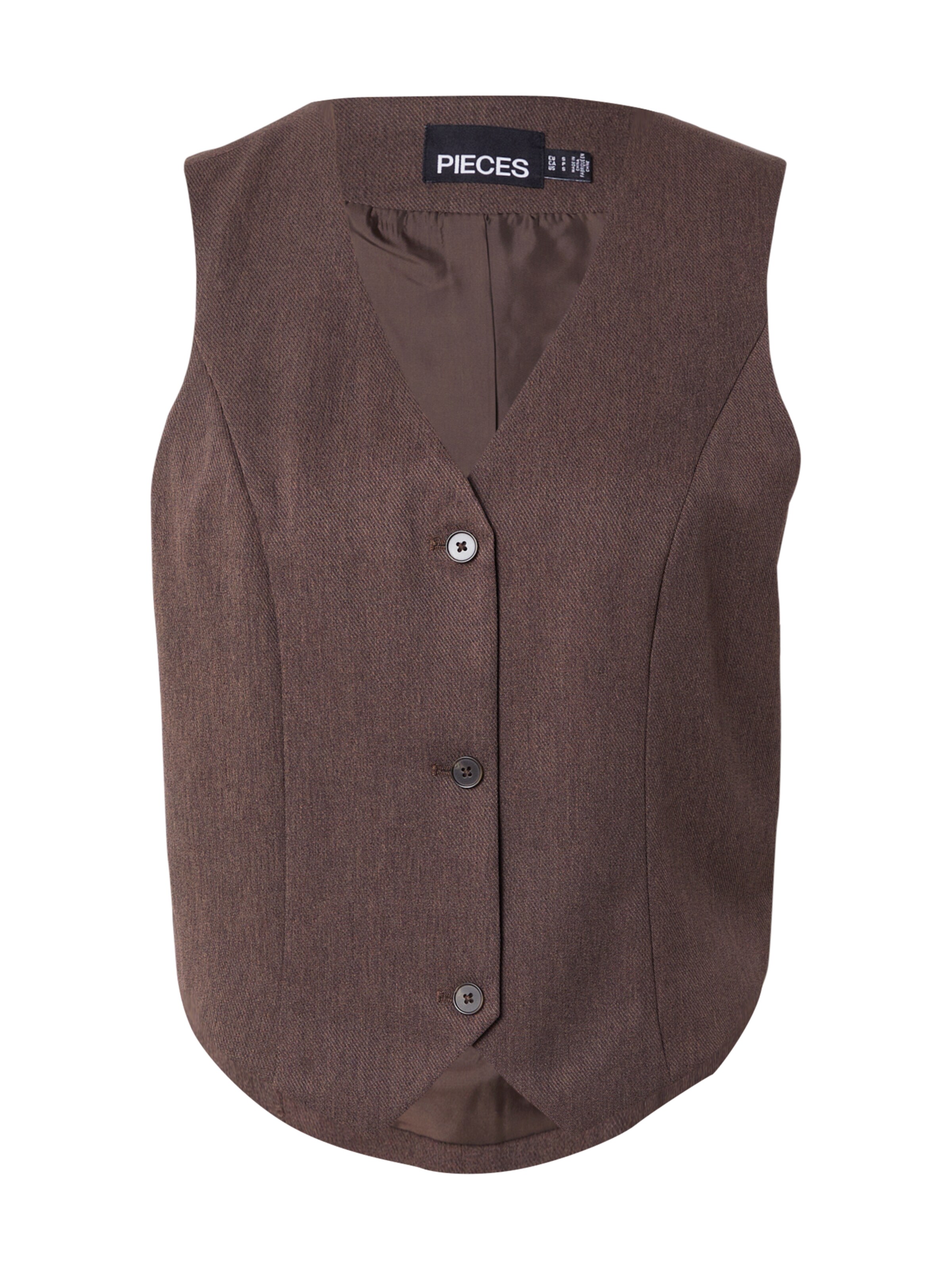 PIECES Γιλέκο κουστουμιού 'PCLAZZY' σε καφέ: μπροστά