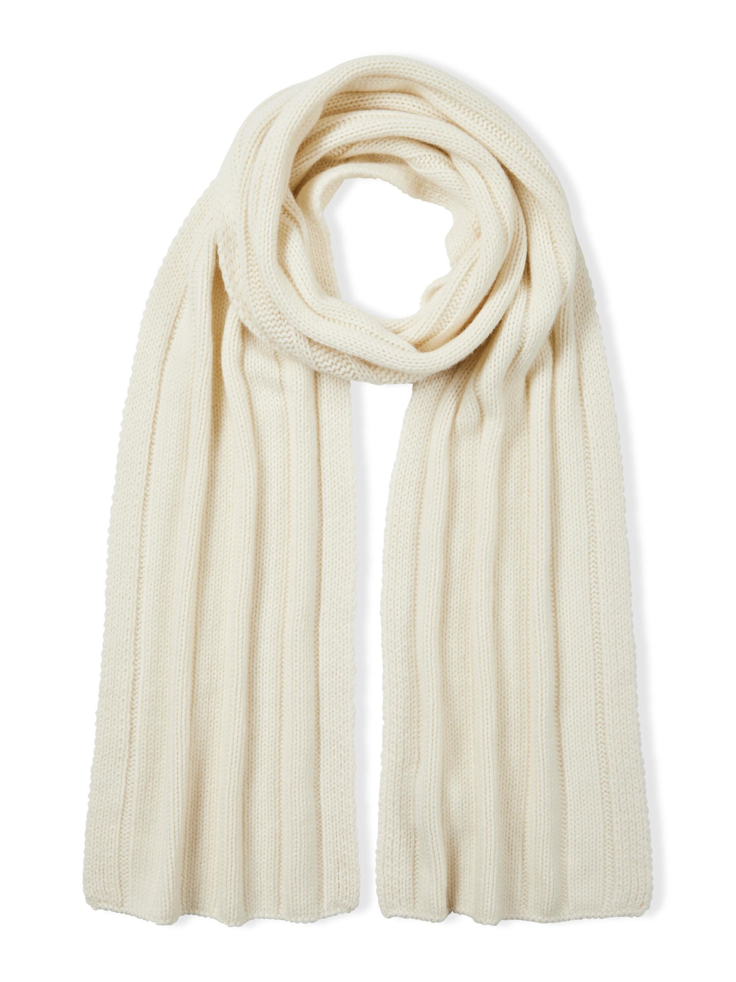 FALKE Scarf 'Pure Cashmere' in White: front