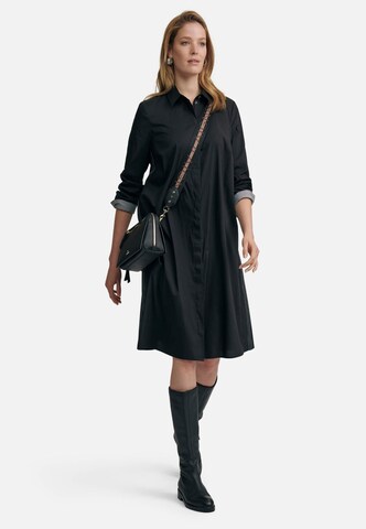 Emilia Lay Shirt Dress in Black: front