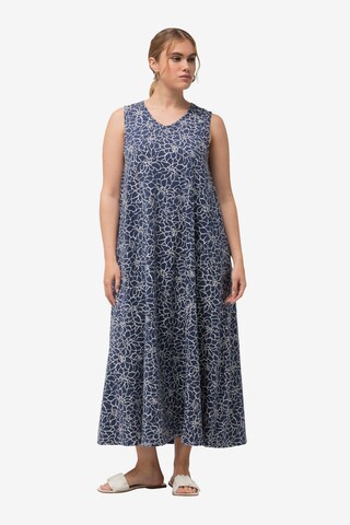 Ulla Popken Summer Dress in Blue: front