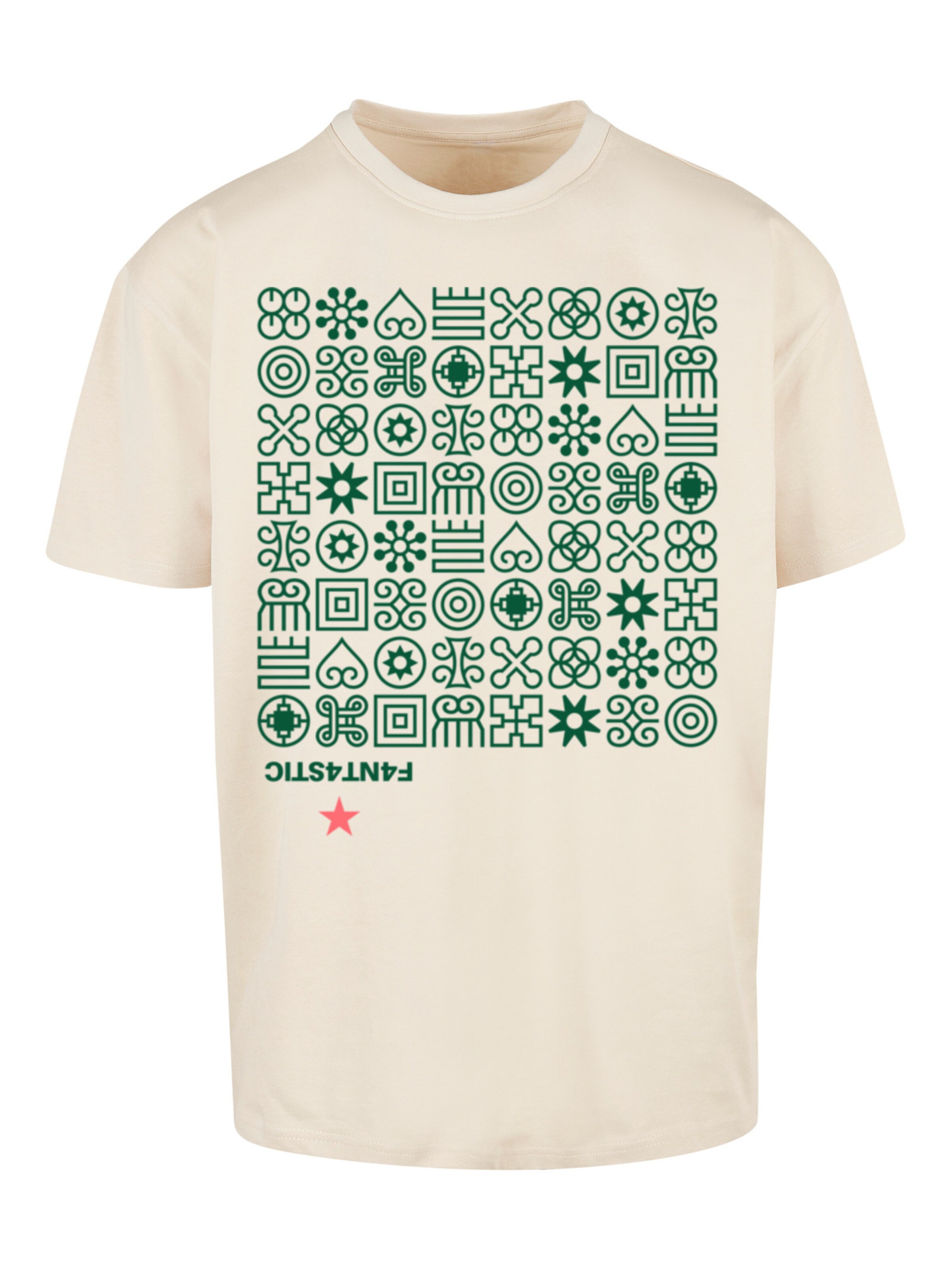 T-Shirt F4NT4STIC en beige : devant