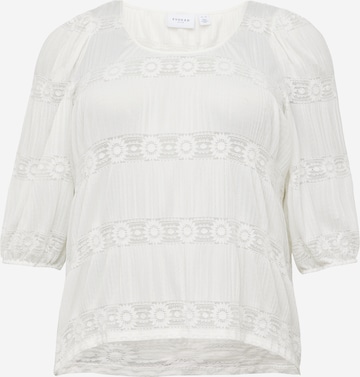 EVOKED - Blusa 'LEA' em bege: frente