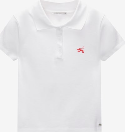 Pull&Bear Poloshirt in rot / weiß, Produktansicht
