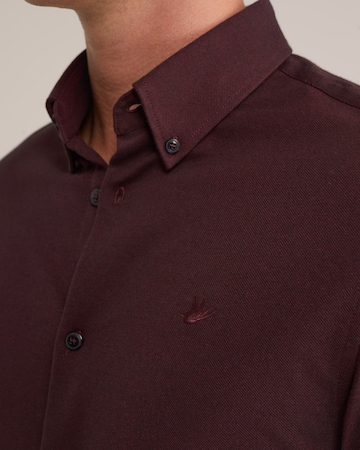 WE Fashion Slim fit Button Up Shirt in Purple