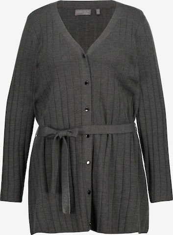 Ulla Popken Knit Cardigan in Grey: front