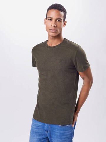 Superdry Tapered Shirt in Groen: voorkant