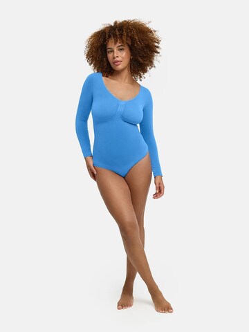 cfab Shaping bodysuit 'Bodysuit Sculpting Shapewear Longsleeve mit String' in Blue