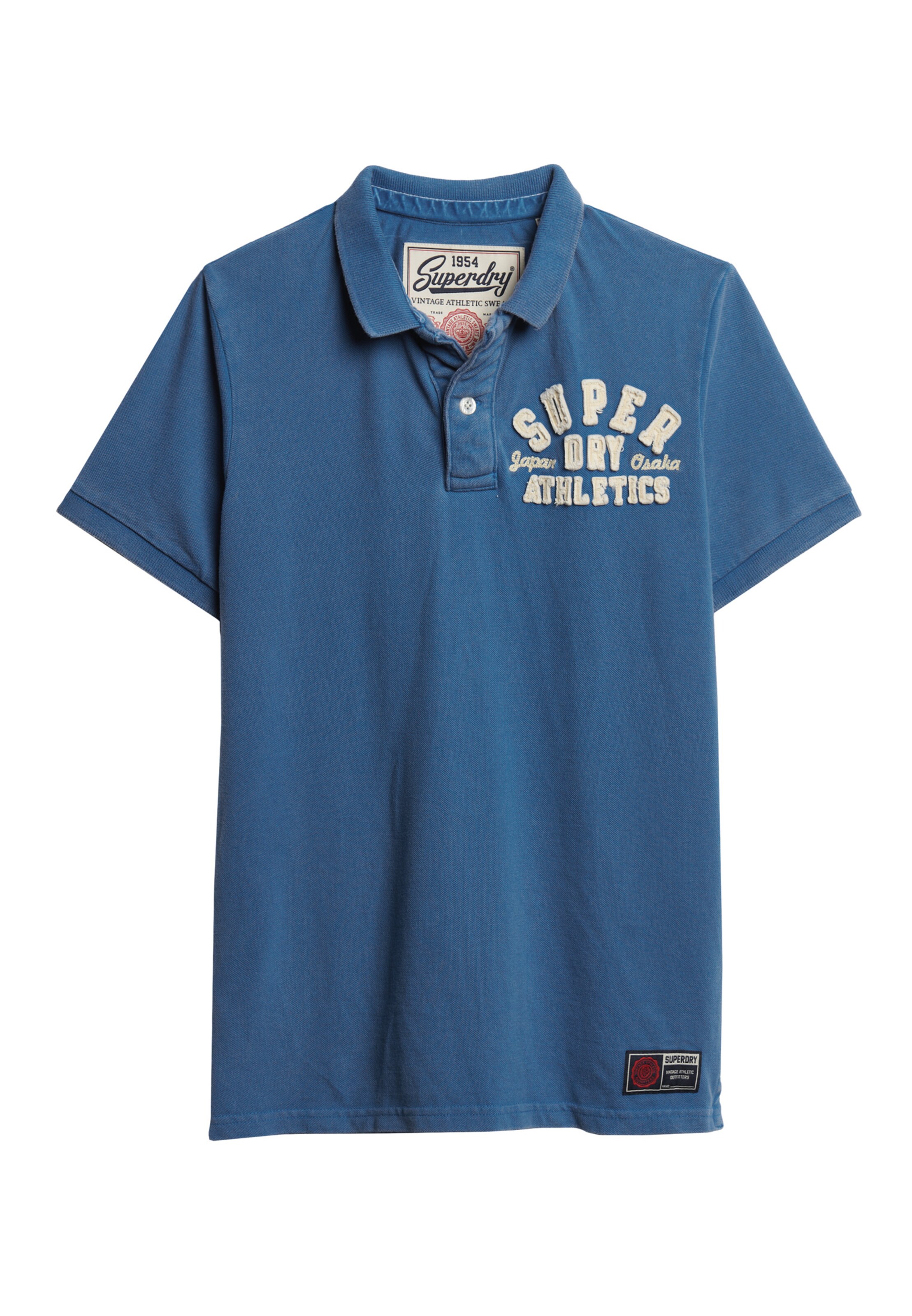T-Shirt 'Vintage Athletic' Superdry en bleu : devant