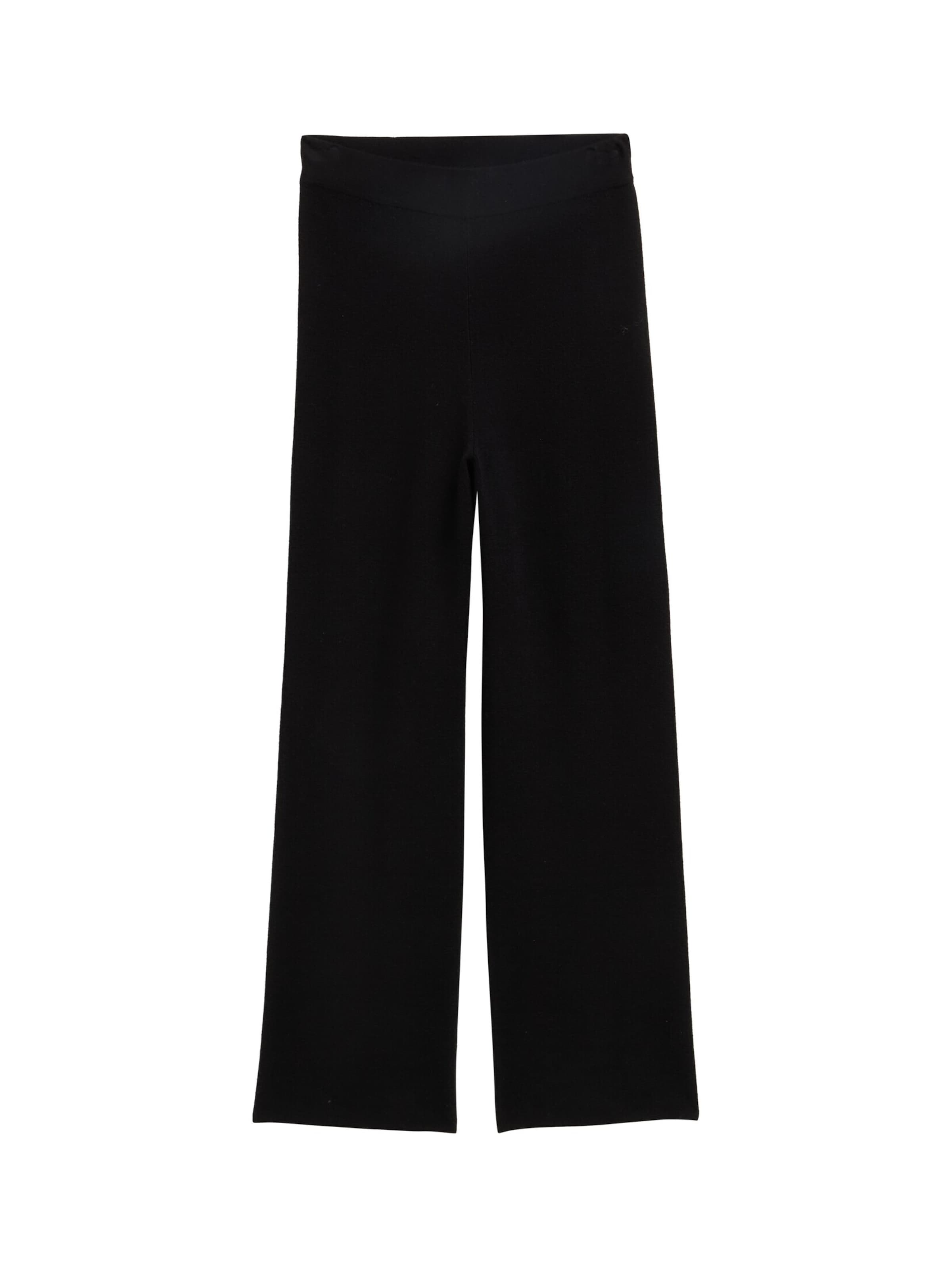 TOM TAILOR DENIM Regular Trousers in Black: front