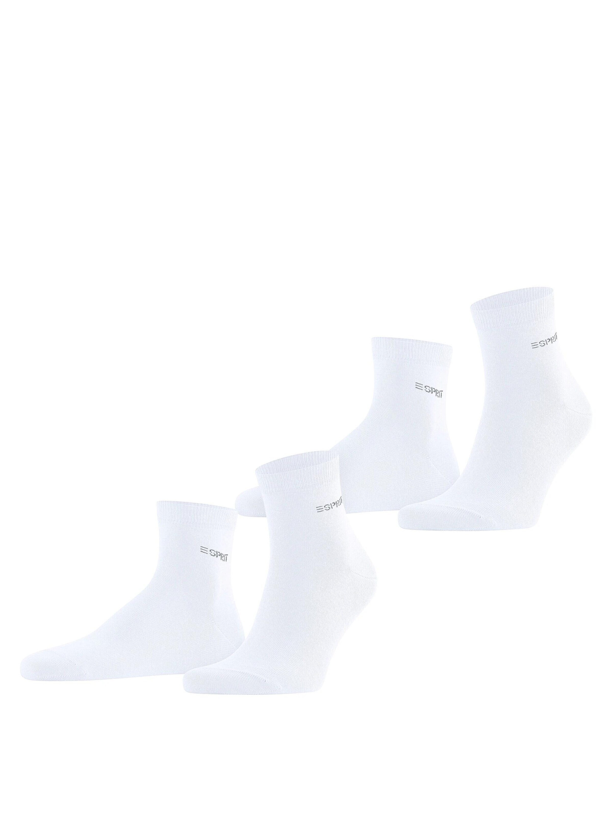 ESPRIT Socken 'Basic Uni 2-Pack'‌‌ in Weiß: Vorderseite