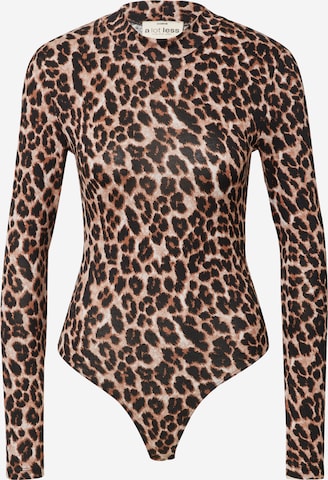 A LOT LESS Shirt Bodysuit 'Mariella' in Brown: front