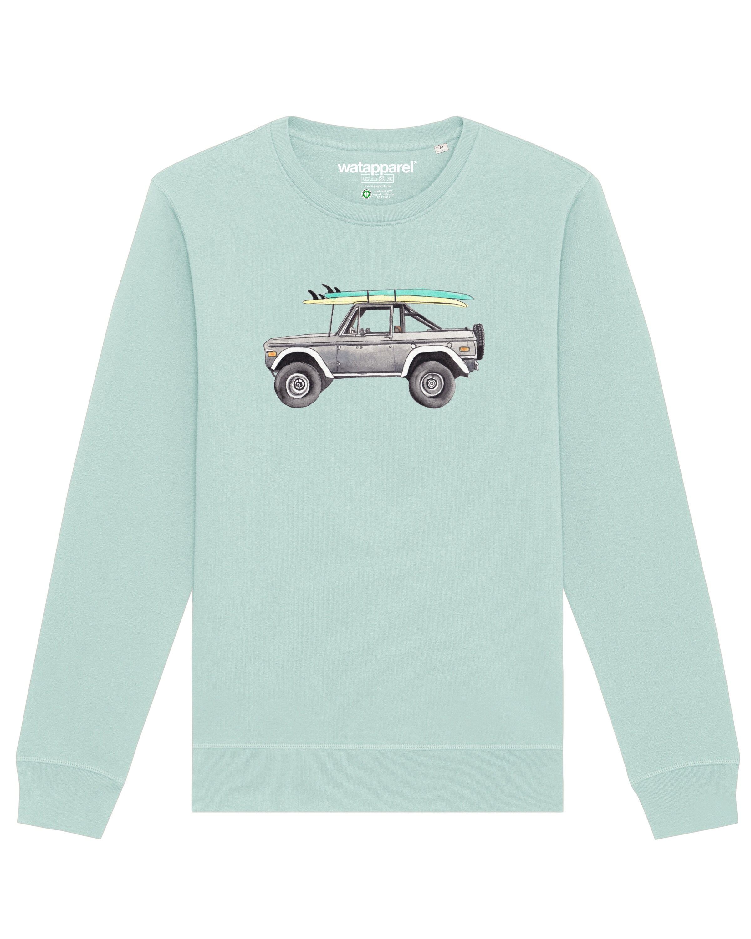 Felpa ' Surf Pickup ' di Watapparel in blu: frontale