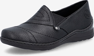 Chaussure basse Rieker en noir : devant