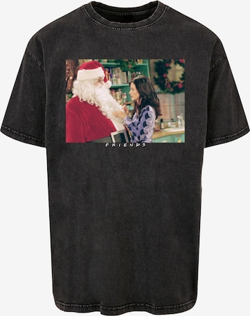 ABSOLUTE CULT Shirt 'Friends - Santa Chandler' in Zwart: voorkant