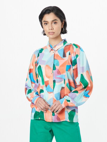 POM Amsterdam Blouse in Blauw: voorkant