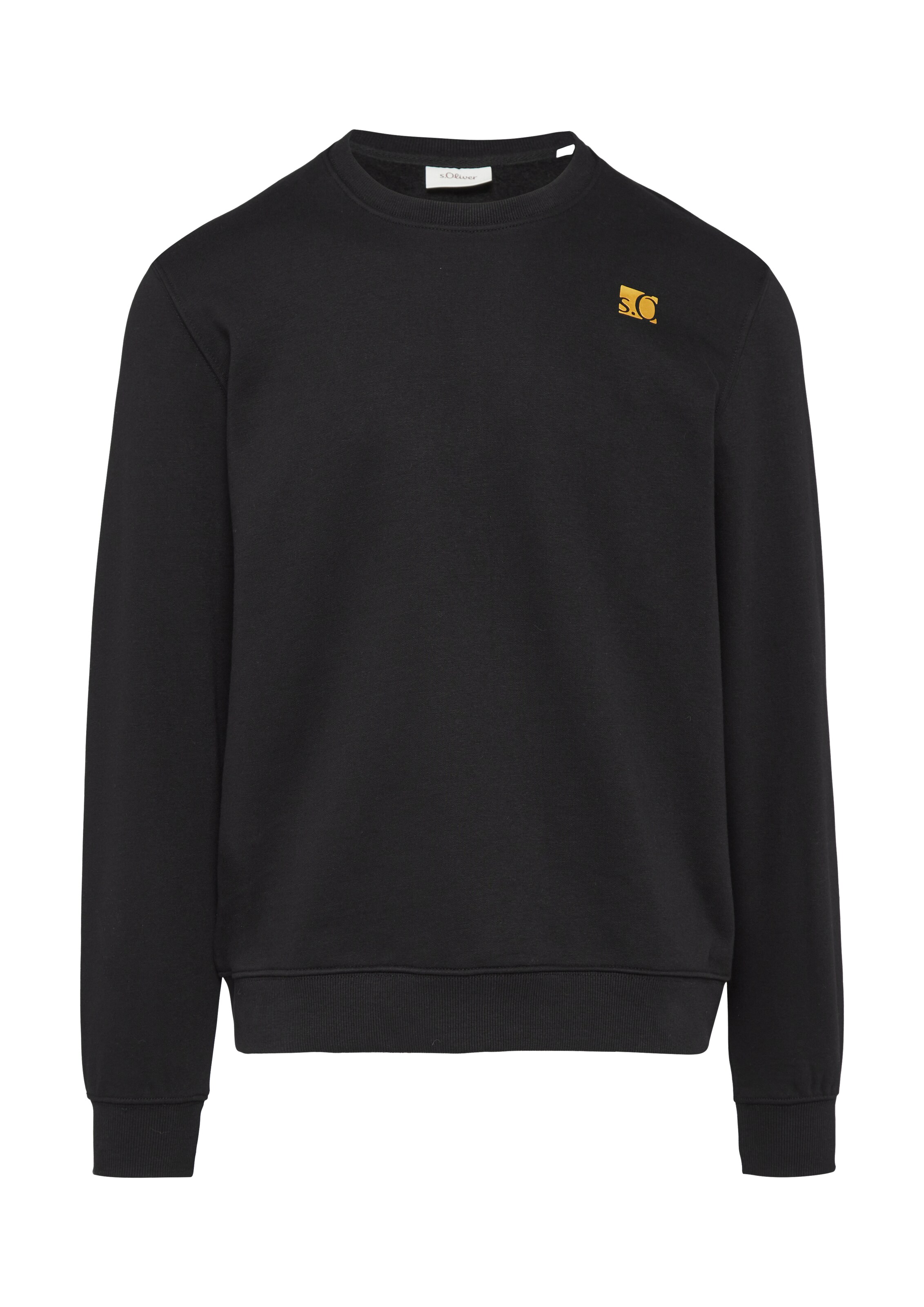 s.Oliver Sweatshirt in Schwarz: Vorderseite