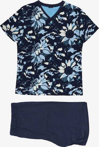 HOM Pyjama kort ' Vincent ' in Blauw: voorkant