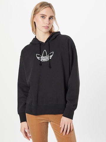 ADIDAS ORIGINALS Sweatshirt 'Trefoil Graphic Embroidery' i svart: forside