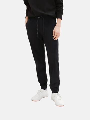 TOM TAILOR DENIM Regular Byxa i svart: framsida