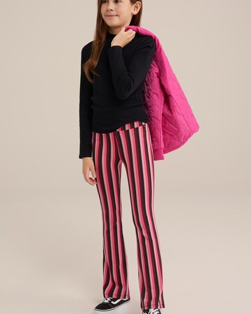 WE Fashion Flared Leggings i pink