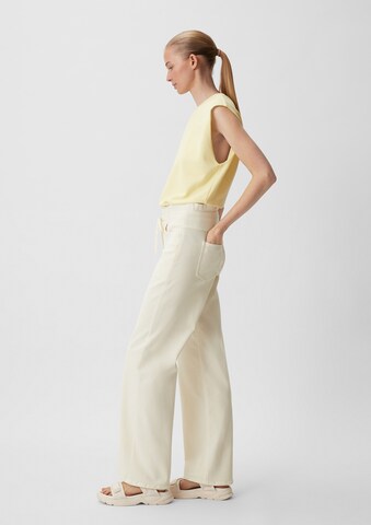 comma casual identity Loose fit Pants in Beige: front