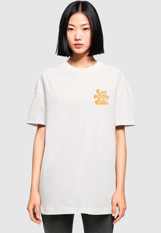 Maglia extra large 'Funky Pineapple' di Merchcode in bianco: frontale