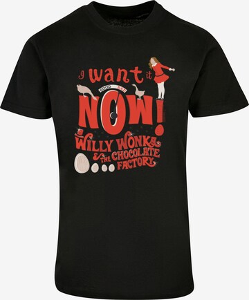 ABSOLUTE CULT Shirt ' Willy Wonka - Verruca Salt I Want It Now ' in Black: front