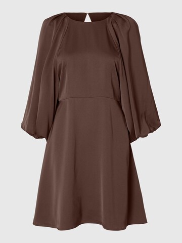 Robe 'SLFLaurina' SELECTED FEMME en marron : devant