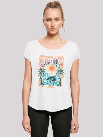 F2 T-Shirt 'F2 Surfers Sunset Sommer Vibes' in Weiß: Vorderseite
